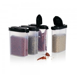 Tupperware Large Spice Shakers Black Dry Storage | XGU907185