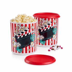 Tupperware One Touch Movie Night Canisters Red / White Dry Storage | VLN915067