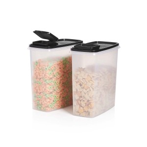 Tupperware Super Cereal Storers Black Dry Storage | UYL718042