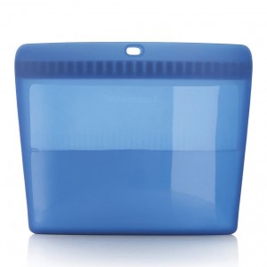 Tupperware Ultimate Silicone Stand-up Bag Large Blue Lunch and Snacks | PXI436598