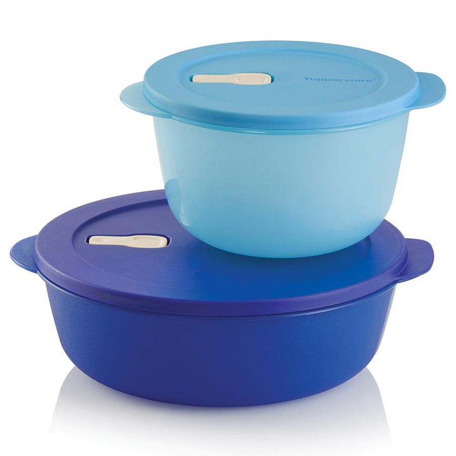 Tupperware Crystalwave 2-pc. Set Blue Microwave Reheatable | ZTB825137