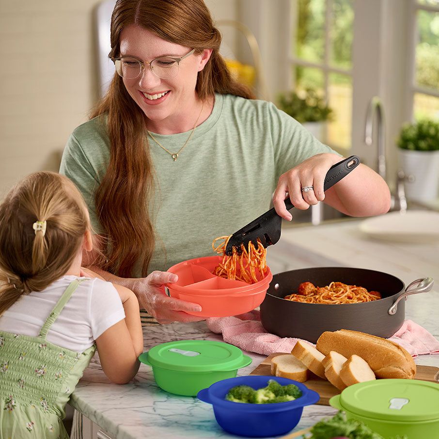 Tupperware Crystalwave Plus 4-pc. Round Set Blue Microwave Reheatable | HCZ021465