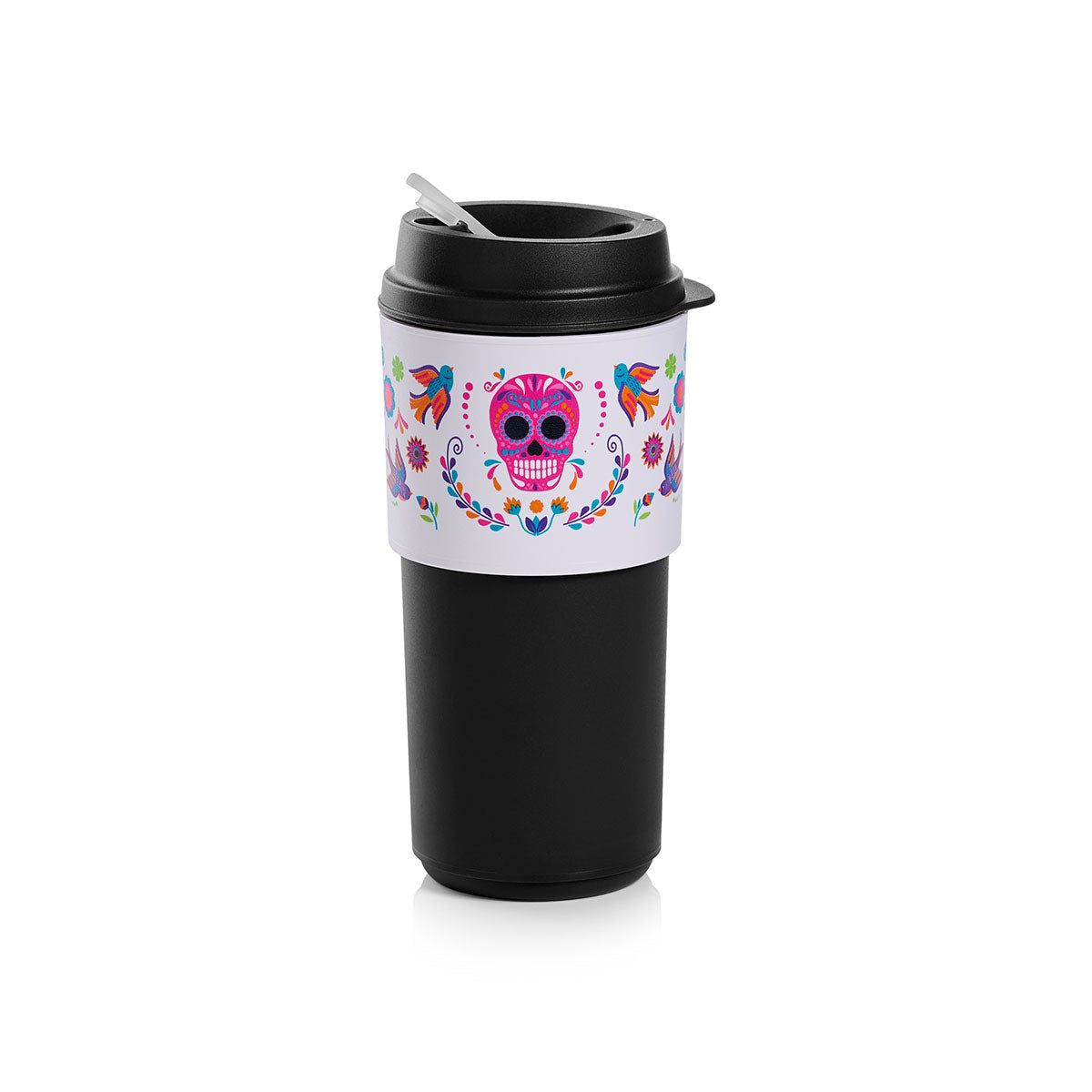 Tupperware Dia De Los Muertos Eco To-go Cup Black Thermal Drinkware | AZG783065