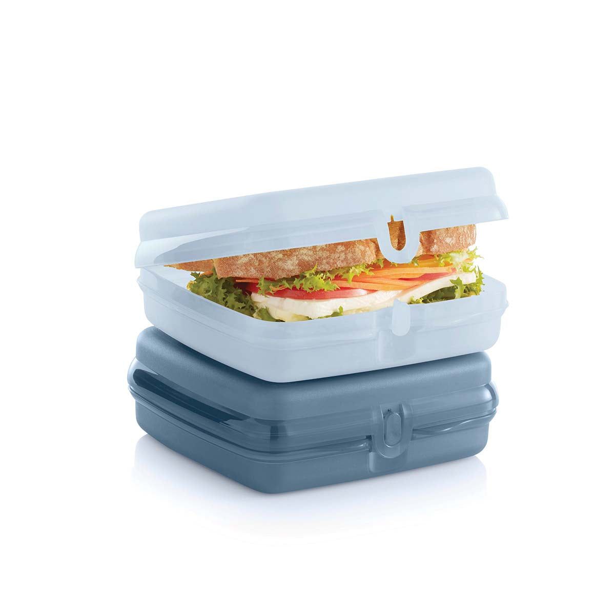 Tupperware Eco+ Sandwich Keepers White / Blue Lunch and Snacks | VEP516024