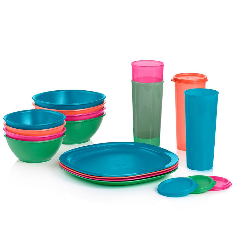 Tupperware Everyday 16-pc. Serving Set Plates and Bowls | VEA710845