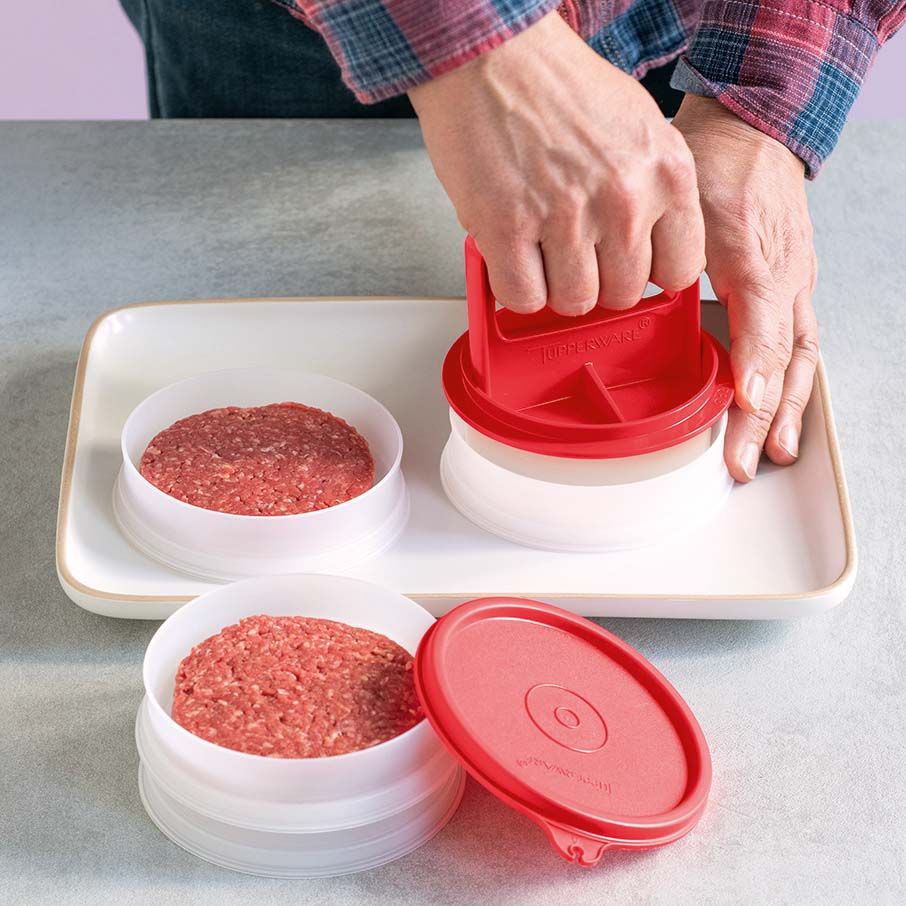 Tupperware Hamburger Press & Keepers Set Freezer Storage | QIT627051