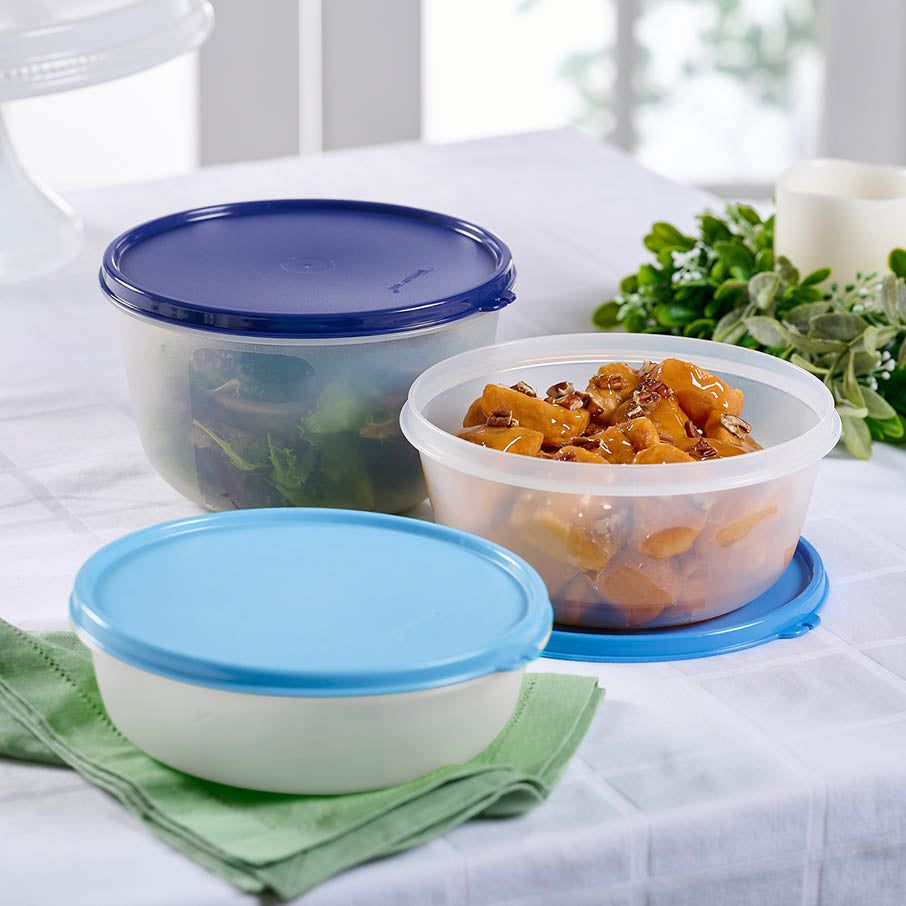 Tupperware Modular Bowl Medium 3-pc. Set With Free Modular Bowl Large Ice Cube Refrigerator Storage | CJF207681