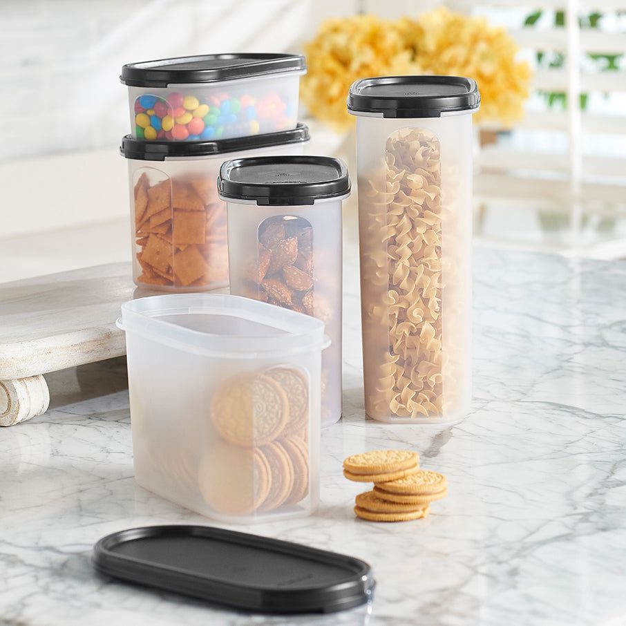 Tupperware Modular Mates Oval 2 Black Dry Storage | GJQ350928