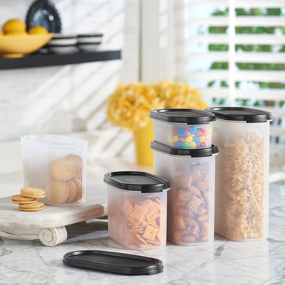 Tupperware Modular Mates Oval 3 Black Dry Storage | NTL546973