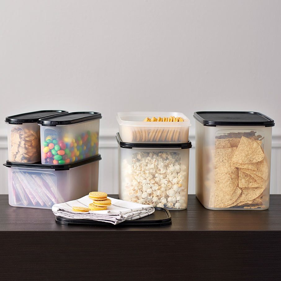 Tupperware Modular Mates Rectangular 4 Black Dry Storage | EAG097345