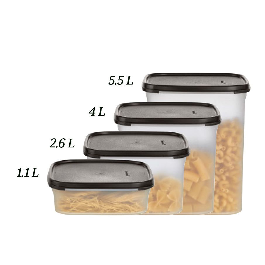 Tupperware Modular Mates Square 1 Black Dry Storage | BKA972318