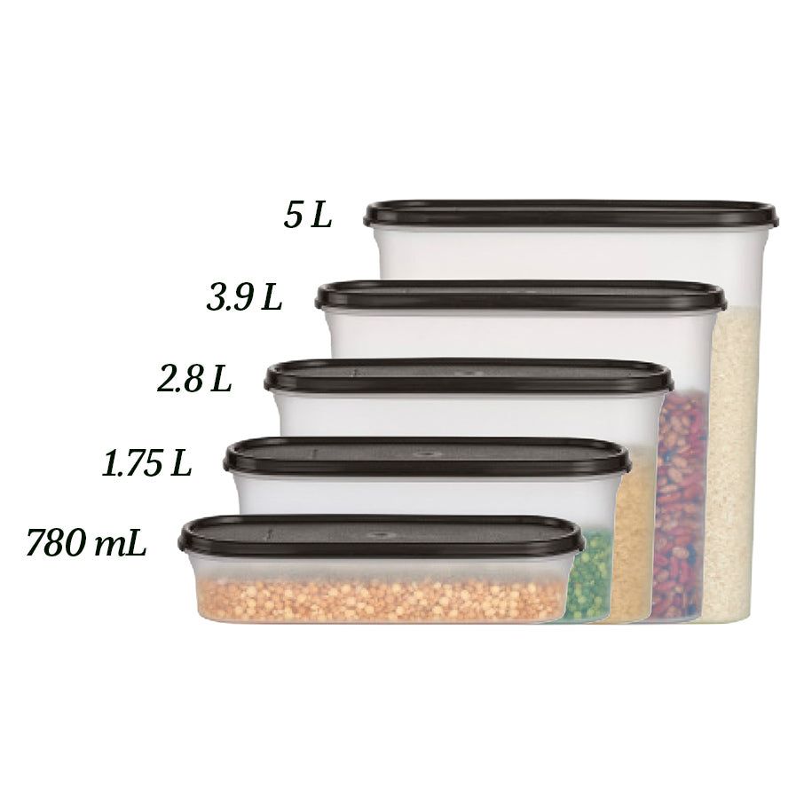 Tupperware Modular Mates Super Oval 1 Black Dry Storage | QOL430195