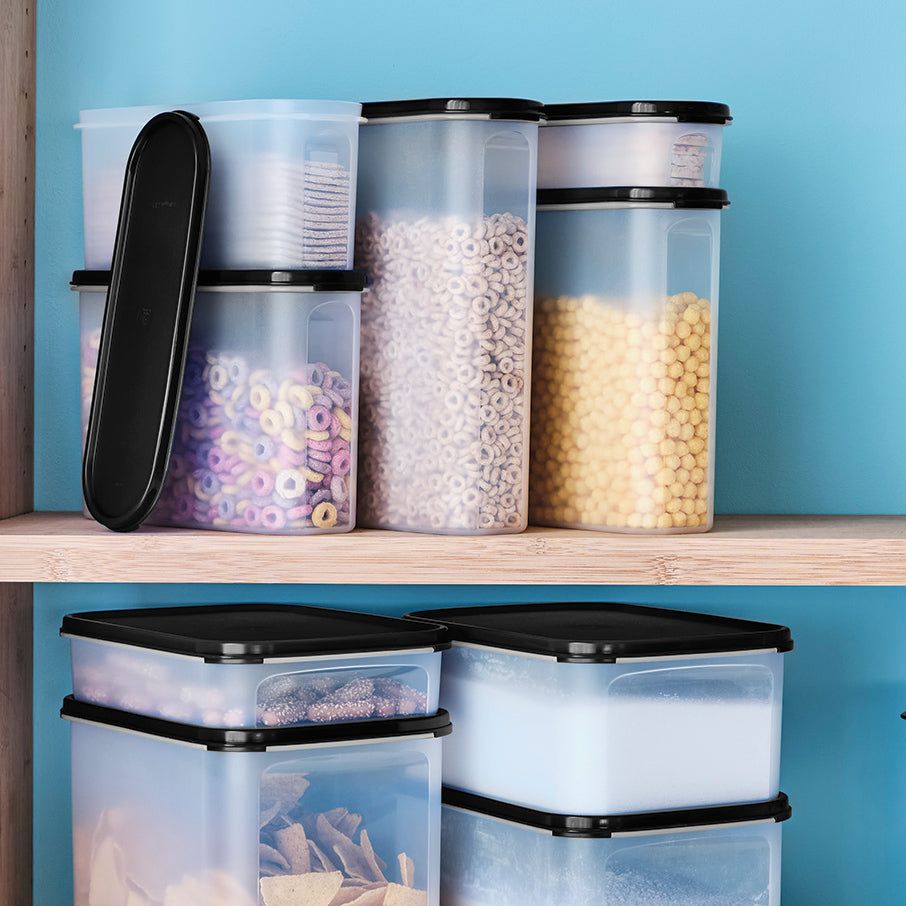 Tupperware Modular Mates Super Oval 5 Black Dry Storage | OVF681257