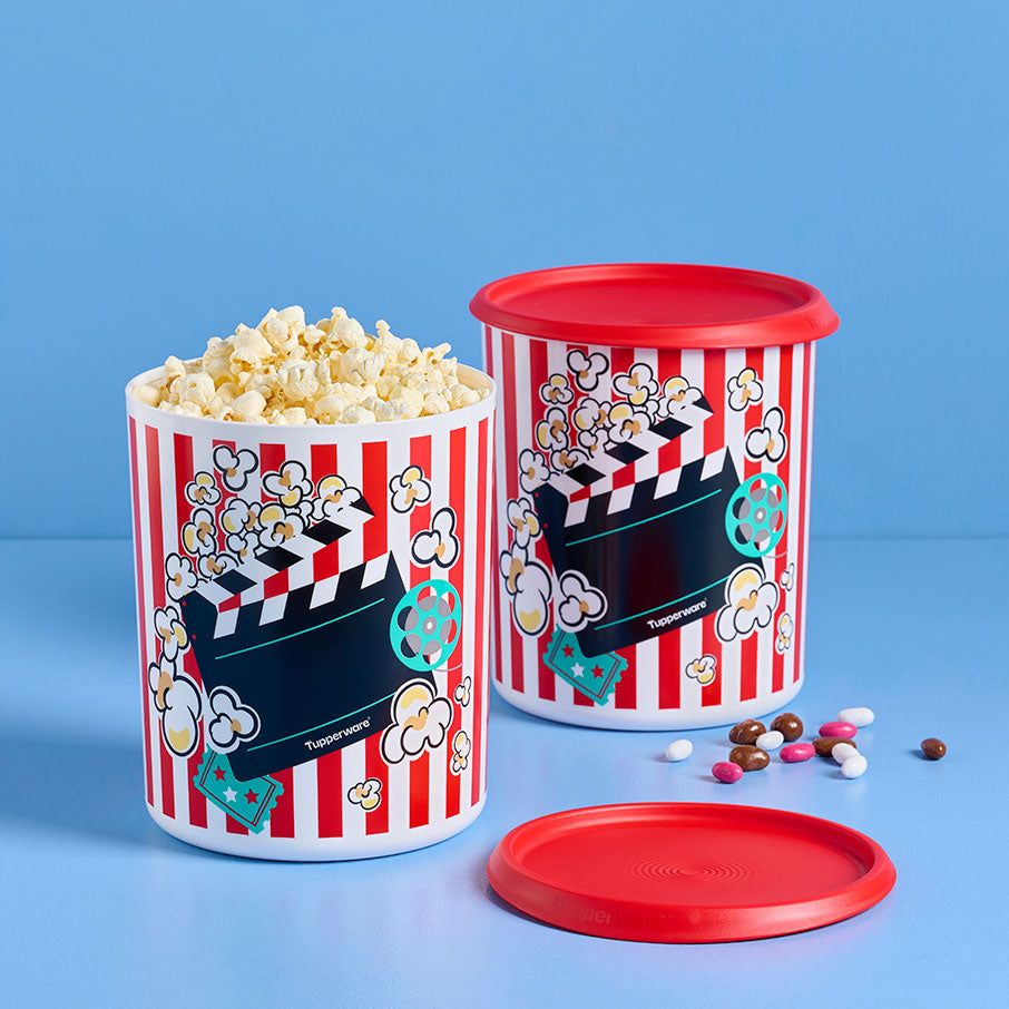 Tupperware One Touch Movie Night Canisters Red / White Dry Storage | VLN915067