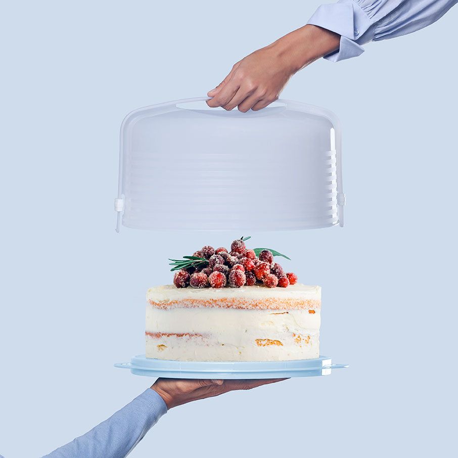 Tupperware Round Cake Taker White Baking | BYG731045