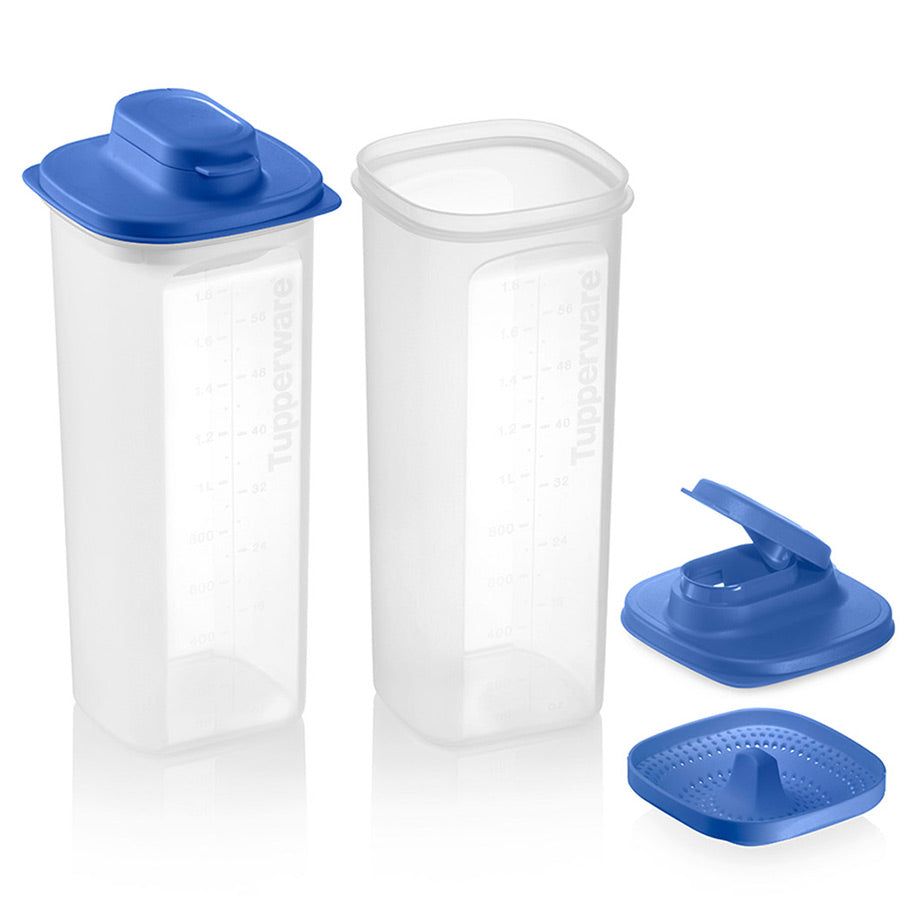 Tupperware Slim Line Pitcher With Strainer Set Dragonfly Refrigerator Storage | LEM264193