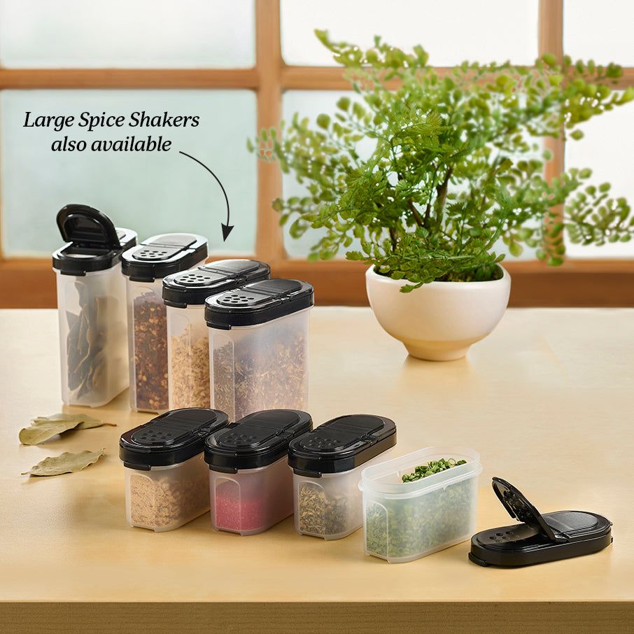 Tupperware Small Spice Shakers Black Dry Storage | MOT741956