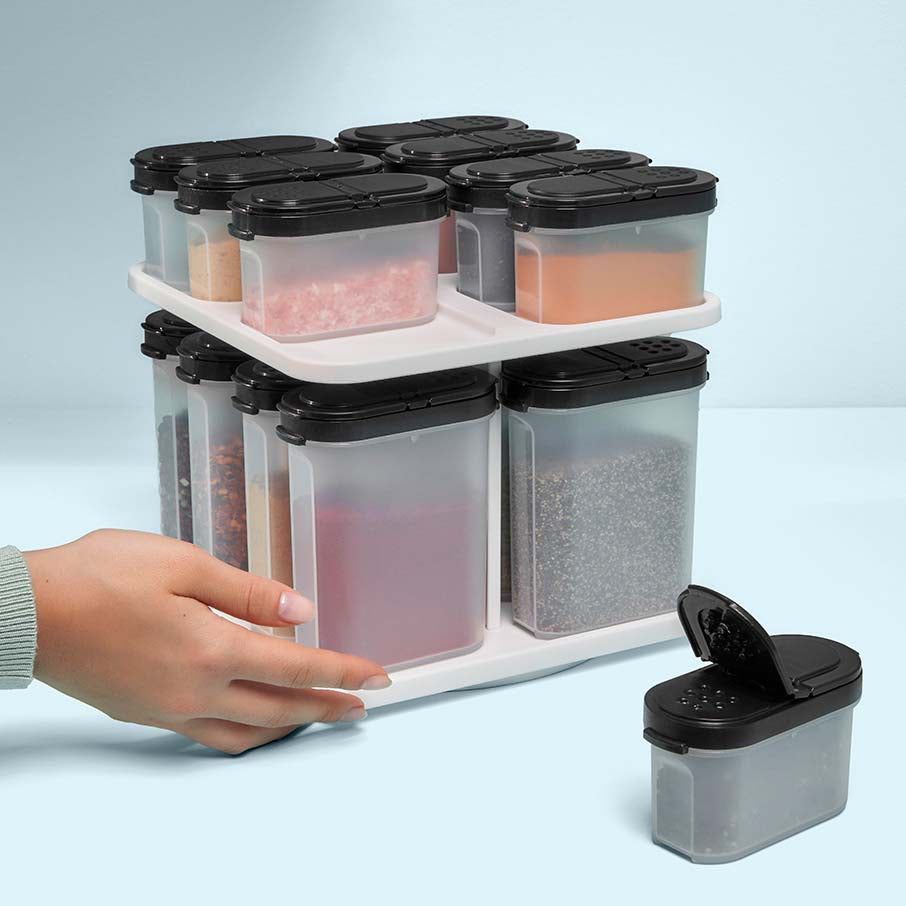 Tupperware Spice Shaker Set With Carousel Dry Storage | KAE614827