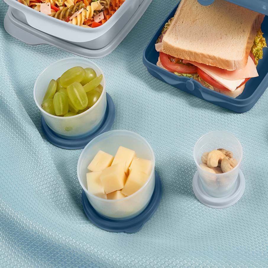 Tupperware Super Snack 10-pc. Set White / Blue / Light Lunch and Snacks | WDN428513