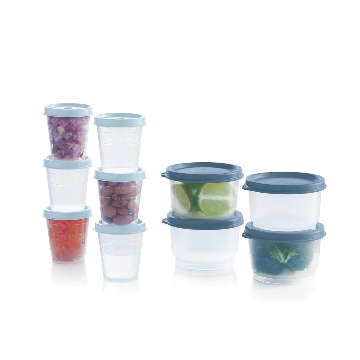 Tupperware Super Snack 10-pc. Set White / Blue / Light Lunch and Snacks | WDN428513