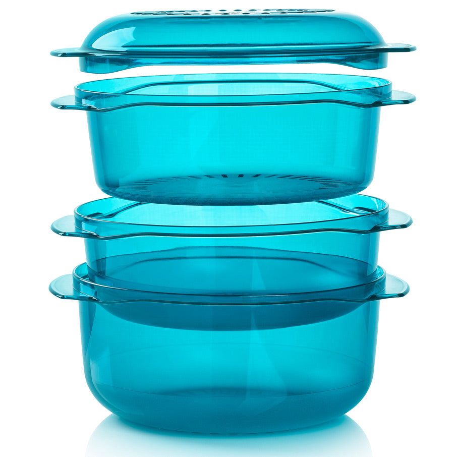 Tupperware Tupperwave Stack Cooker Peacock Microwave Cooking | BCM953081