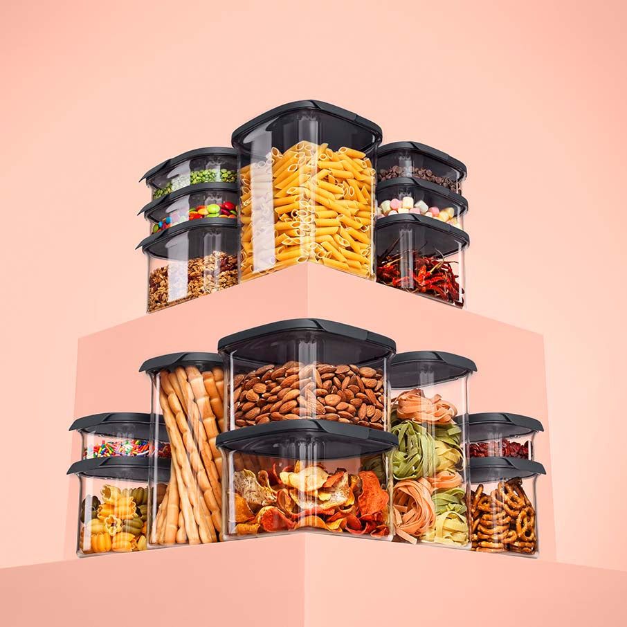 Tupperware Ultra Clear 15-cup/3.6 L Square Dry Storage | YBV891375