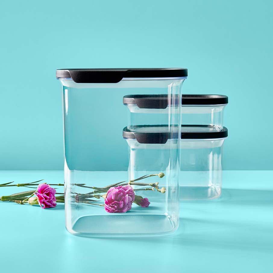 Tupperware Ultra Clear Square 5-pc. Set Cosmos Dry Storage | YGF571382