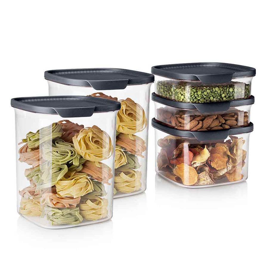 Tupperware Ultra Clear Square 5-pc. Set Cosmos Dry Storage | YGF571382