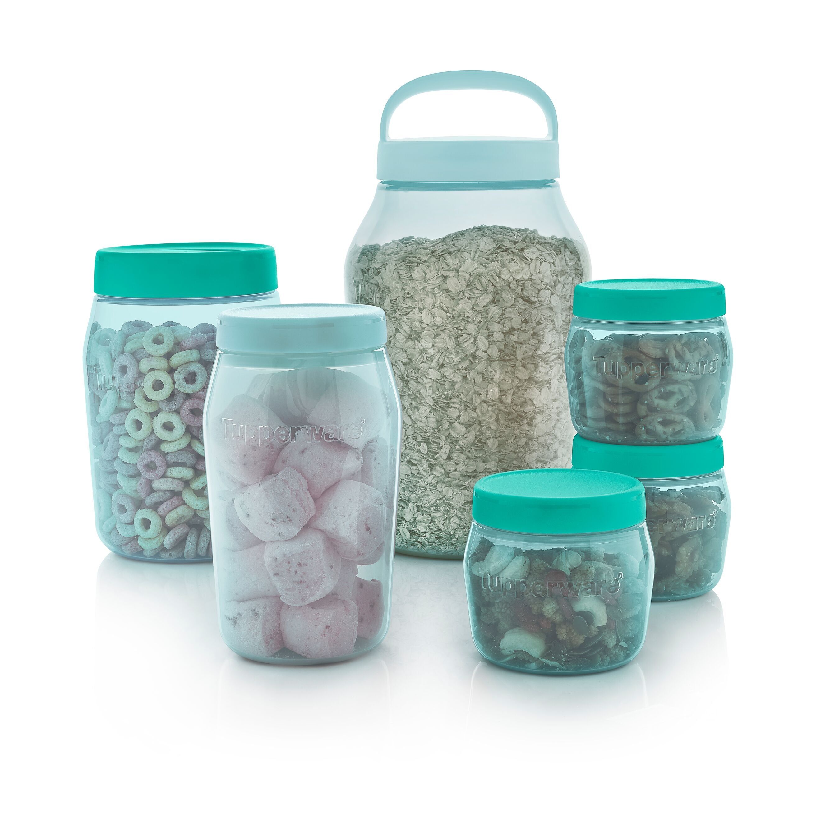 Tupperware Universal Jar 1.5-qt/1.5l With Simple Cover Turquoise Dry Storage | TIF096351