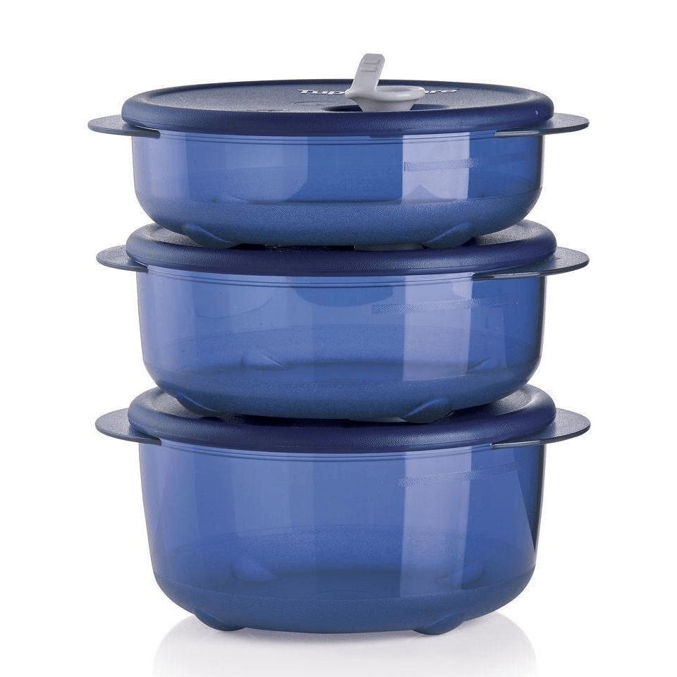 Tupperware Vent \'N Serve 3-pc. Small Round Set Nocturnal Sea Freezer Storage | RSF597461