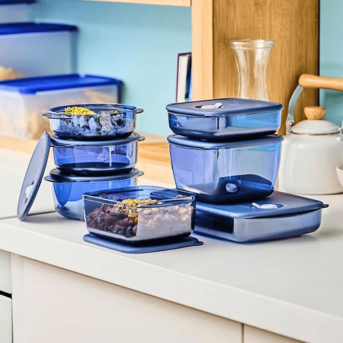 Tupperware Vent 'N Serve 7-pc. Set Lunch and Snacks | NWL351427